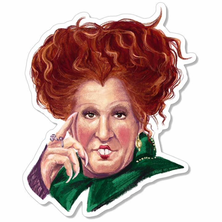 Winifred Sanderson Hocus Pocus Sticker for wholesale by Ambar Del Moral