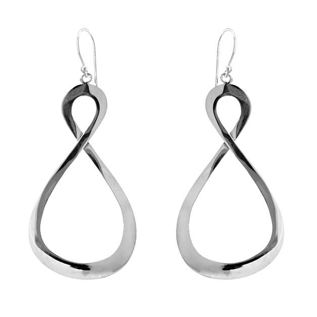 Sterling Silver Modern Twist Dangle for wholesale by SITA