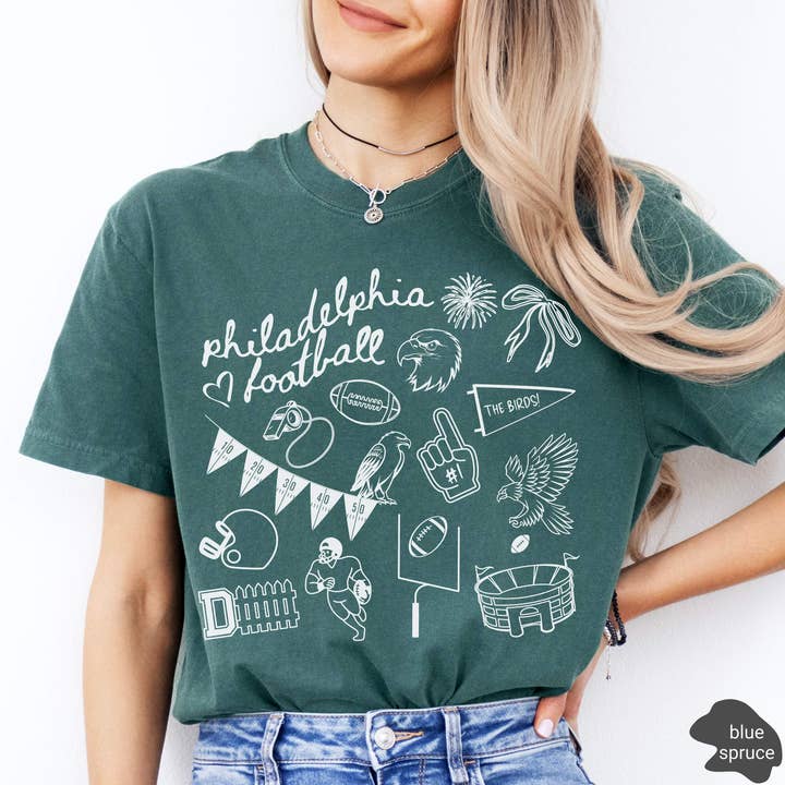 TheKingShirt - Wholesale Graphic Sweatshirt - Women's - Philadelphia Football Game Day - Trendy Gift for Philly Fan1