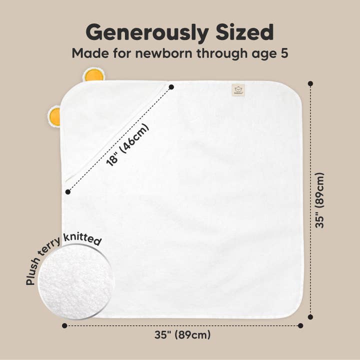 Ours Serviette à capuche KeaBabies Cuddle pour bébé en vente sur Faire3