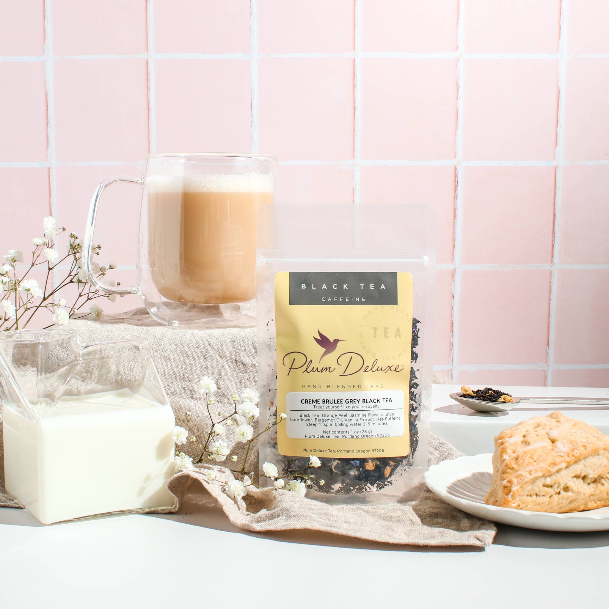 Plum Deluxe Tea - Wholesale Loose Tea - Creme Brulee Earl Grey Loose Leaf Tea - Earl Grey Creme