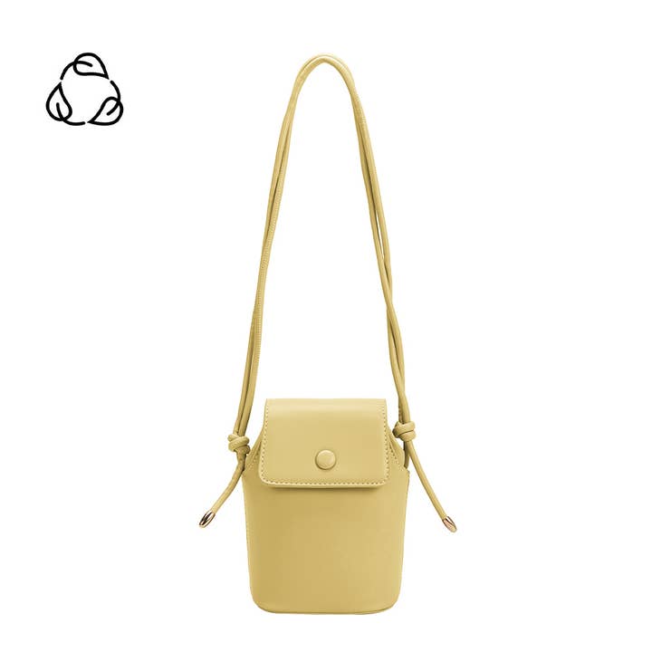 Abigail gul genanvendt vegansk crossbody-taske for engroshandel hos Melie Bianco