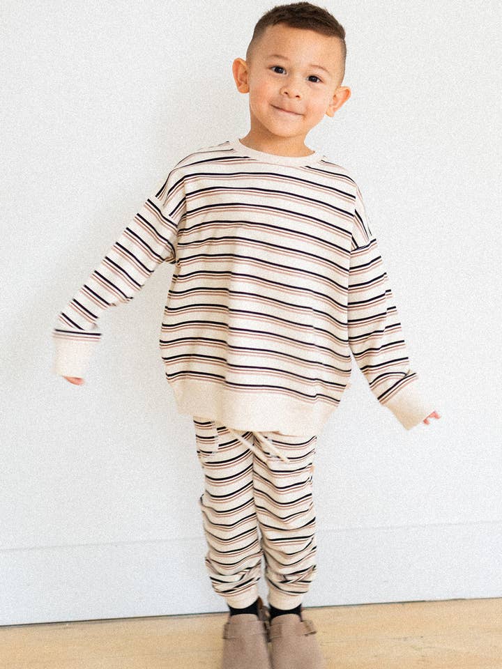 Kids Terry Relaxed Crew for wholesale by Jax & Lennon Clothing Co.