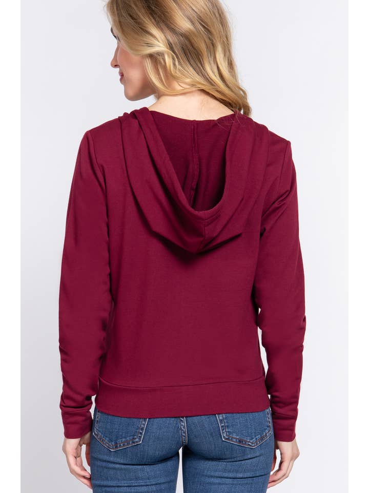 Active Basic | Active USA - Wholesale Hoodie – Women's - Long Sleeve Zipper French Terry Hoodie Jacket10