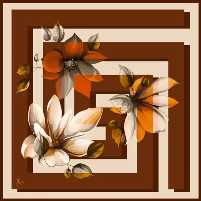 Versace 19.69 Abbigliamento Sportivo SRL - Wholesale Scarf - Women's - FOULARD AMELIA- BROWN0