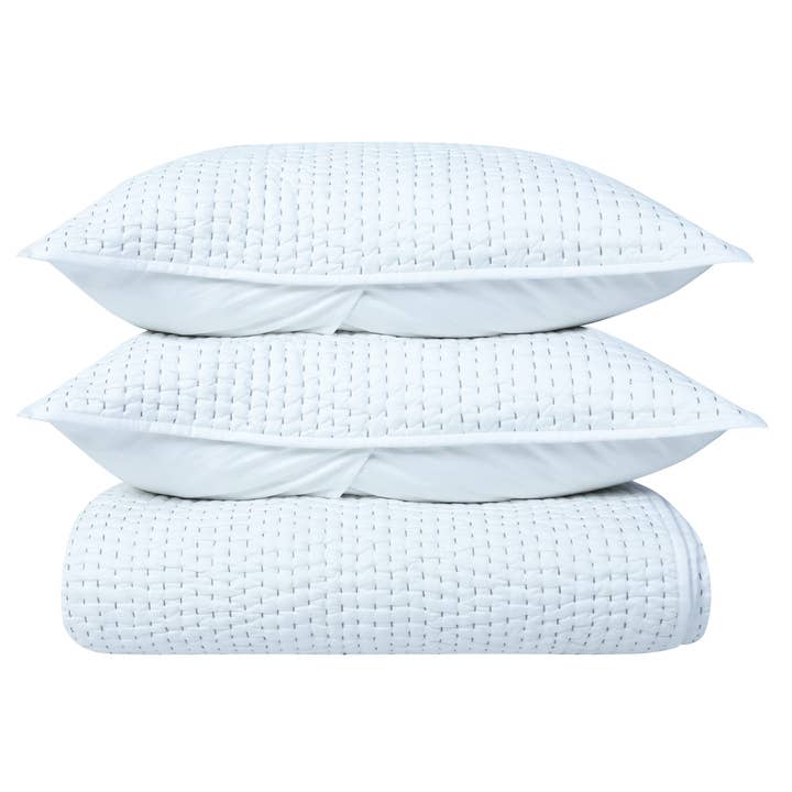 STitch W - Kantha broderi sengetæppe med 2 shams for engroshandel hos Bedlam