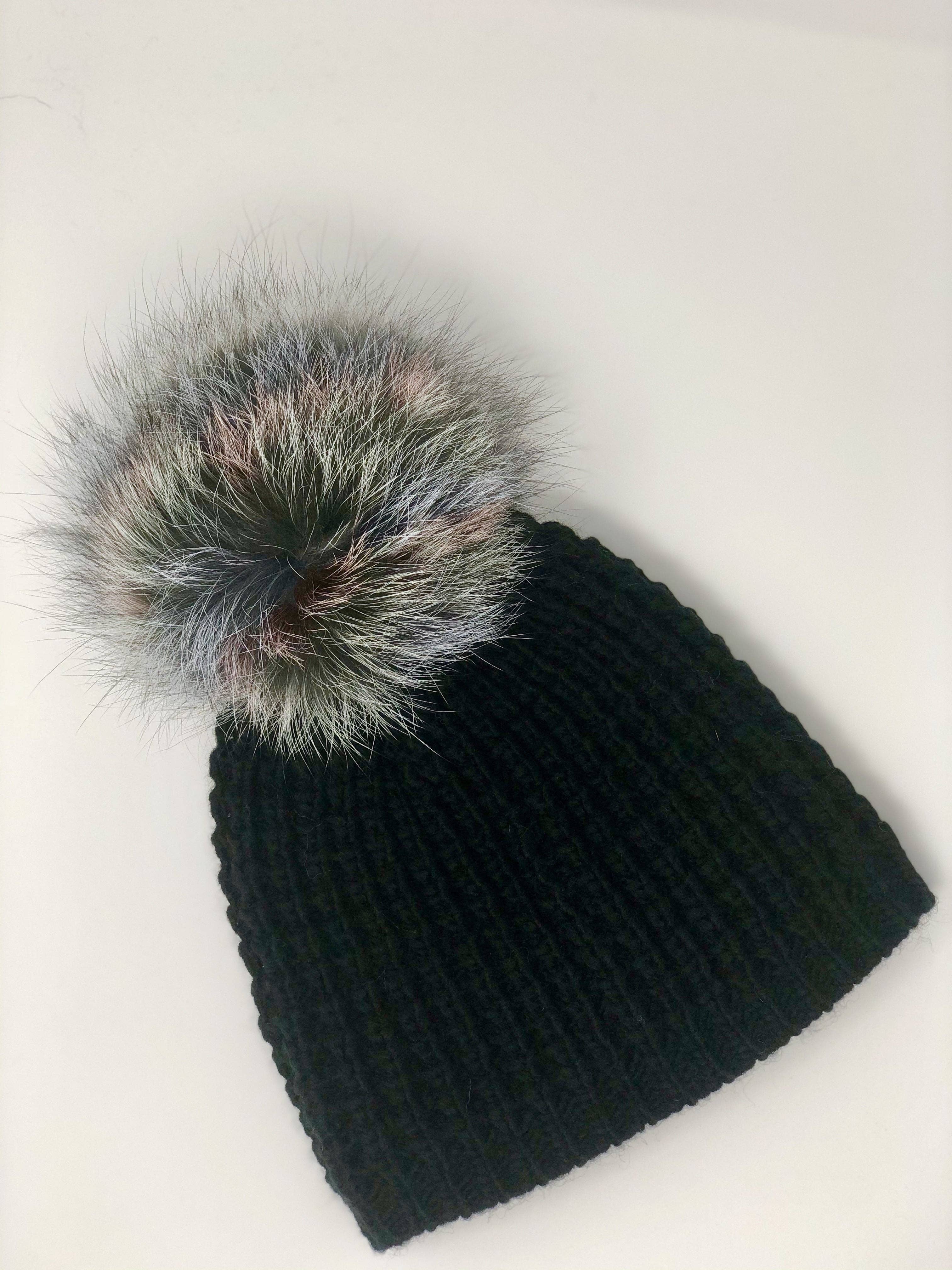 Kyi Kyi - Wholesale Beanie - Women's - Classic Fur - Multi Color Pom14