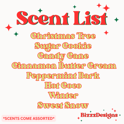 Bizzz Designs – Engroshandel Luftfrisker til bilen – til kvinder – Pink Christmas Filt Freshie Bundle af 10 | XMAS Freshies8