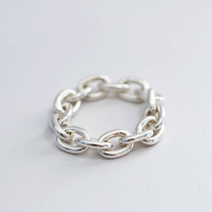 Metrix Jewelry - Wholesale Chain Ring - Thick Link Chain Ring in Sterling Silver
