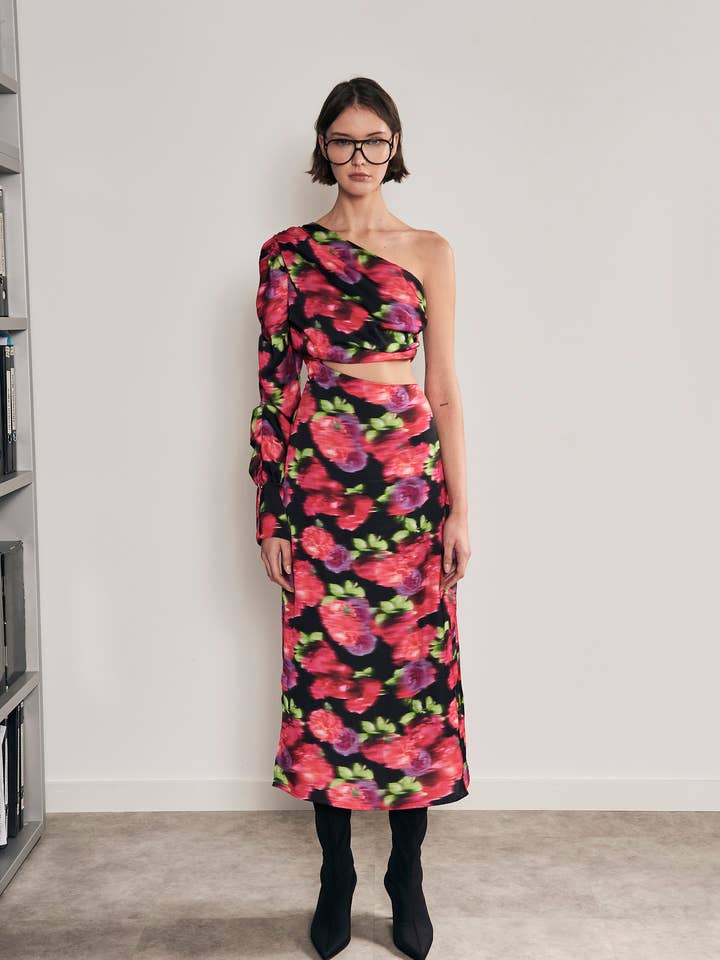 Ice Queen Dress Glitch Floral for wholesale by Virago Barcelona