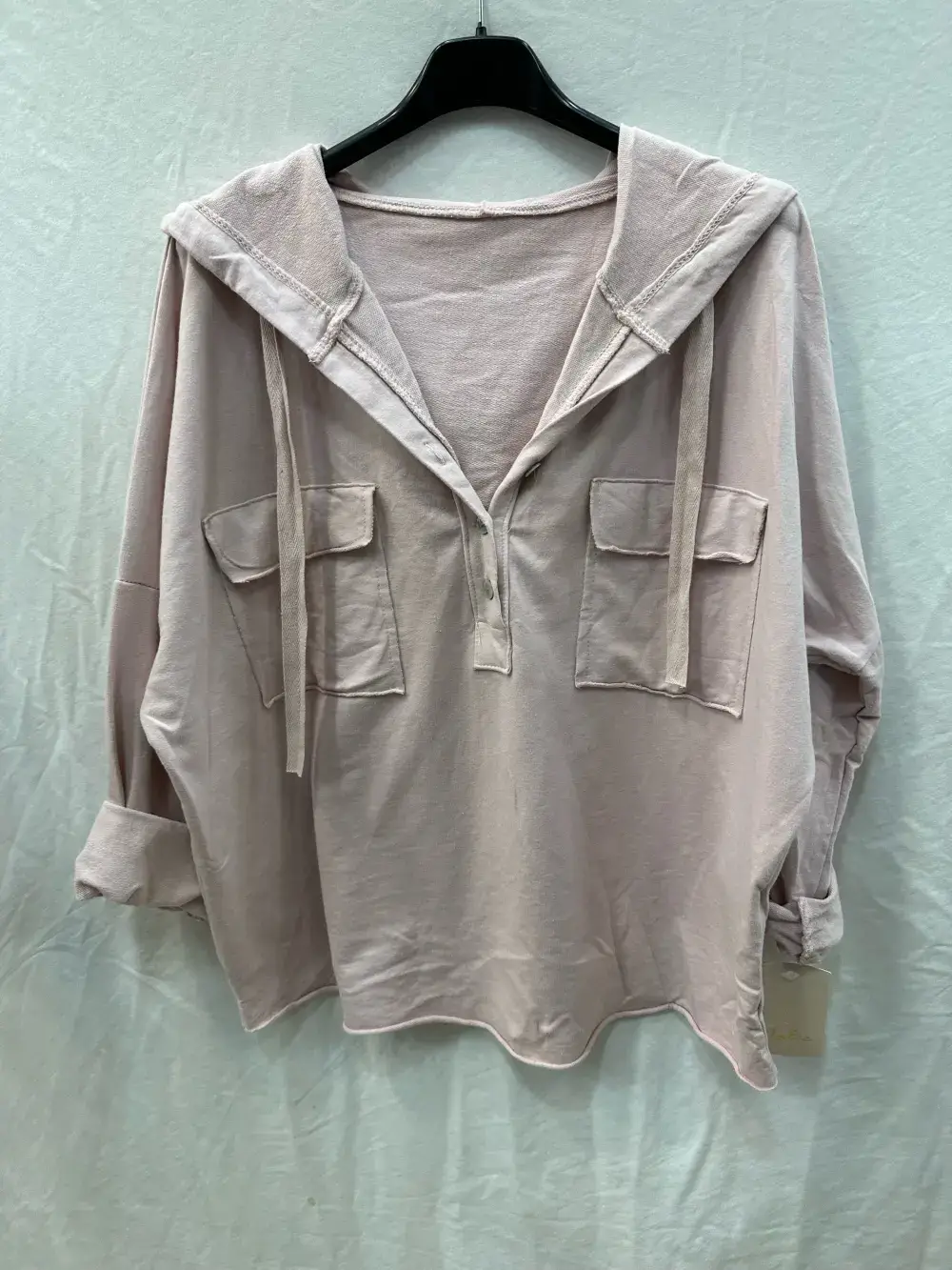 Mimi & Gogo - Wholesale Hoodie - Dames - Mimi & Gogo katoenen hoodie met zakken en knoopsluiting20