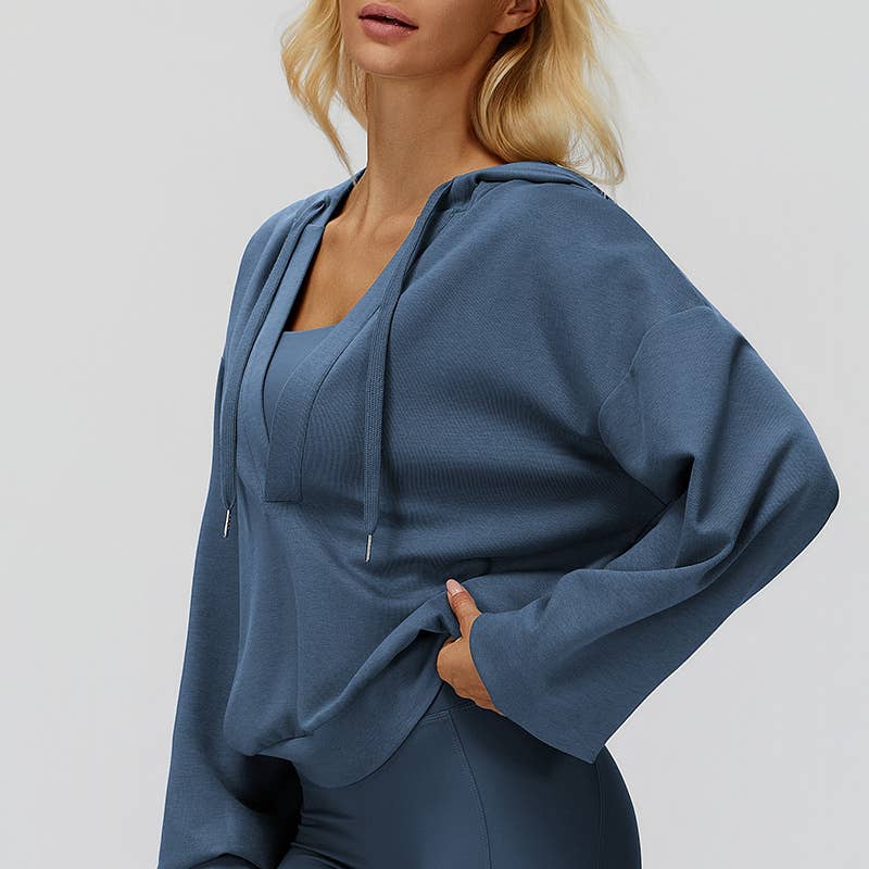 WONDERXFANS - Wholesale Athletic Jacket - Women's - V-neck hooded outdoor sports jacket3