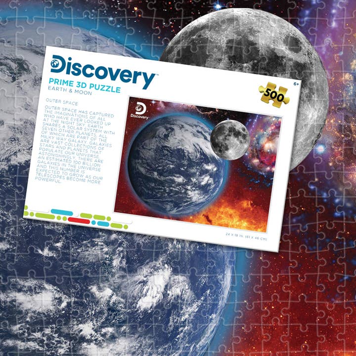 Primemotion, Inc - Wholesale Puzzle - Adult - Discovery Earth & Moon 500pc 24x18"6