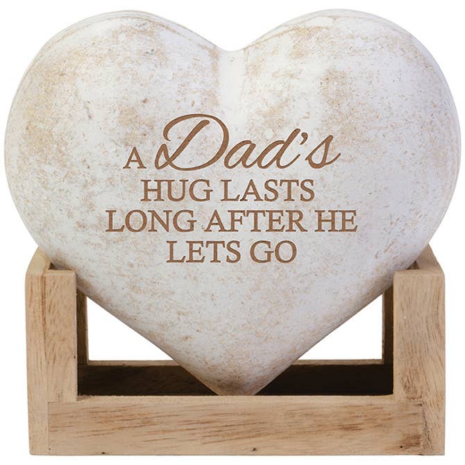 "Dad's Hug" 3D Heart for wholesale by Gift & Garden by Carson