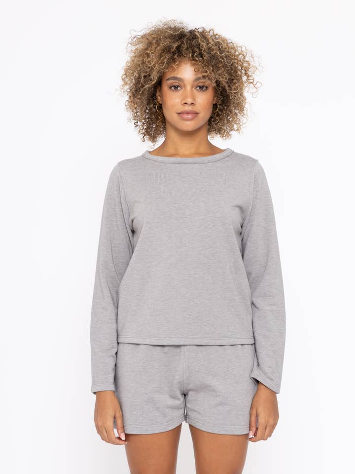 Mono B - Wholesale T-Shirt - Women's - Serene Chic Tencel Long Sleeve
