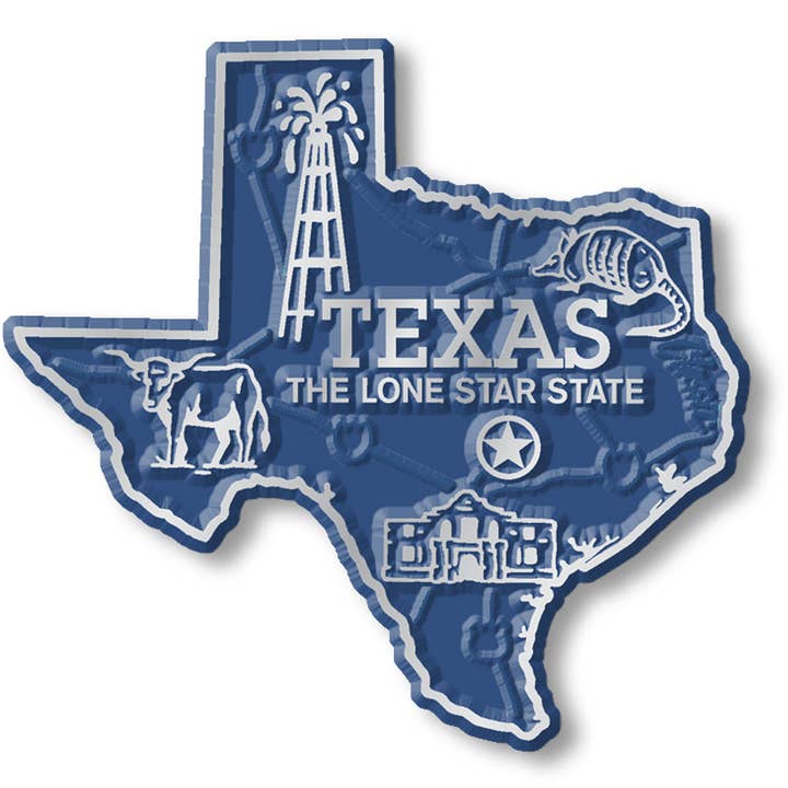 Texas - TX Small State Magnet, Collectible Made USA for wholesale by 7 Star