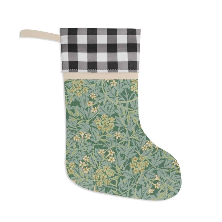 Christmas Stocking inspired by William Morris - Jasmine Collection for wholesale by Willy Morris Home Emporium