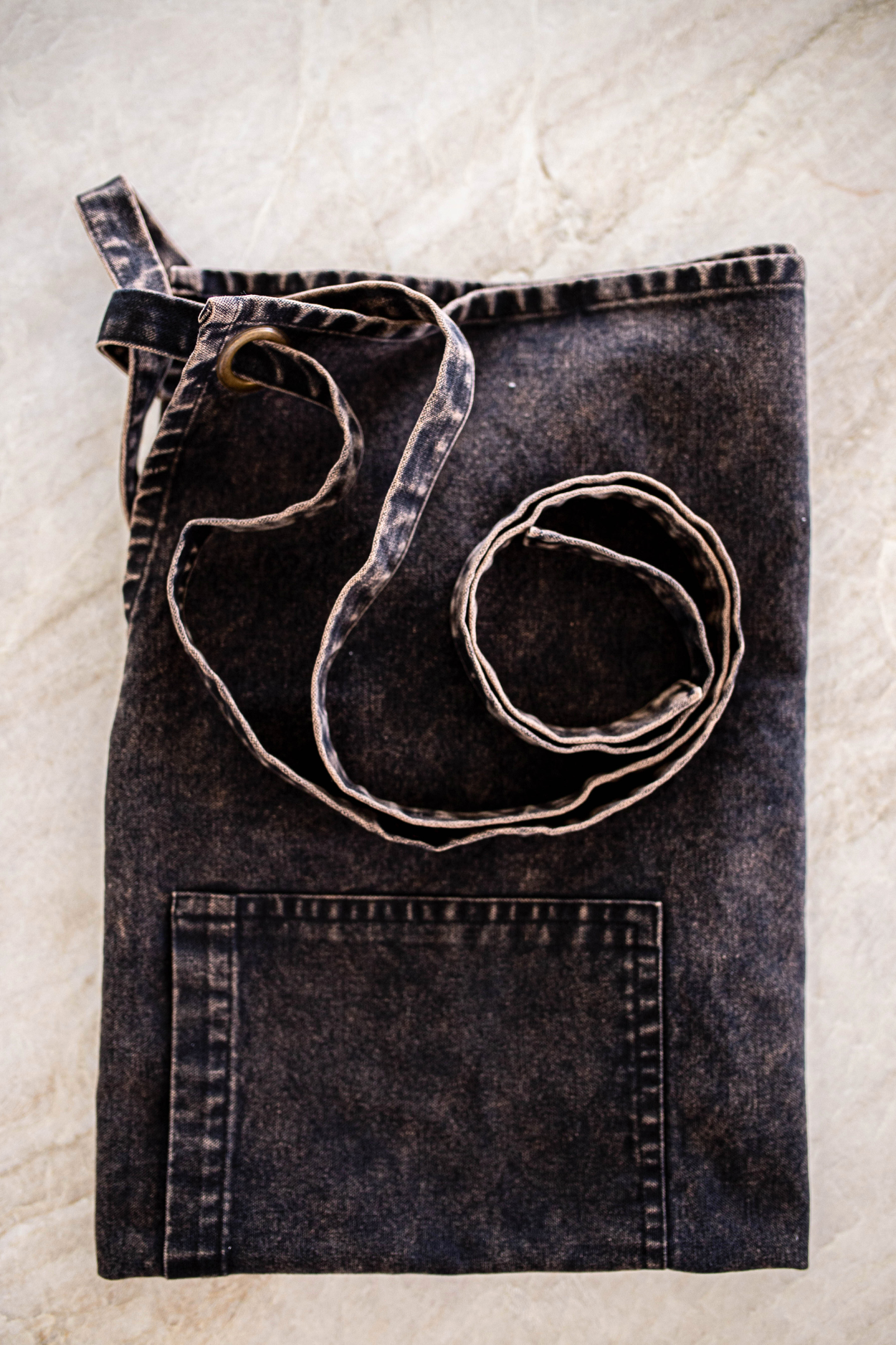 Luxe B Co - Wholesale Apron - Stone Washed Kitchen Apron Charcoal2