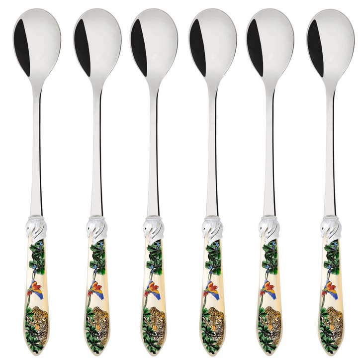 Ensemble de cuillères à thé Falabella Jungle Ice ivoire pour la vente par Casa Bugatti