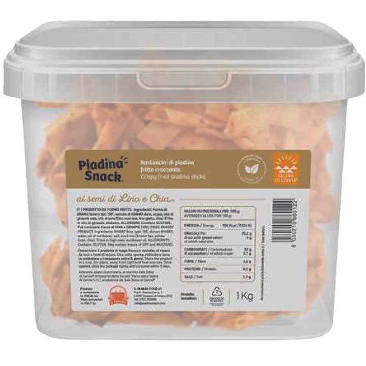 REMOVED BRAND - Wholesale Crackers - Tasty snacks of fried flaxseed and chia flatbread 1 kg.1