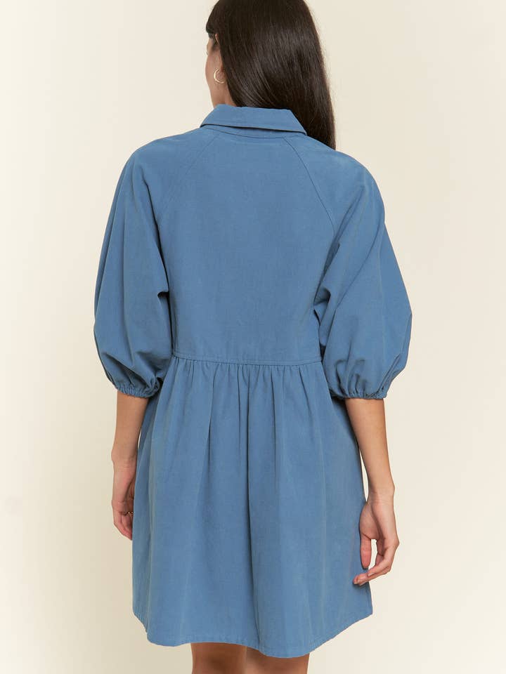 JADE BY JANE - Wholesale Dress - Women's - Washed denim style dress JJD5019 (Regular size only)3