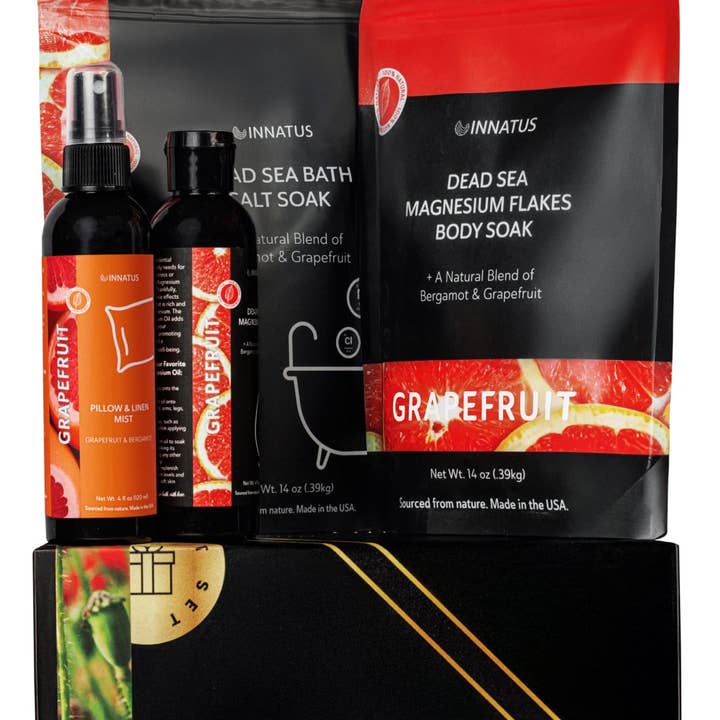 Luxury Dead Sea Spa Gift Set – Bath Salt, Mud Mask, Lavender Facial Spray & Essential Oil – Relaxation, Hydration & Detox Kit for Women & Men – Perfect Self-Care or Holiday Gift for wholesale by innatus