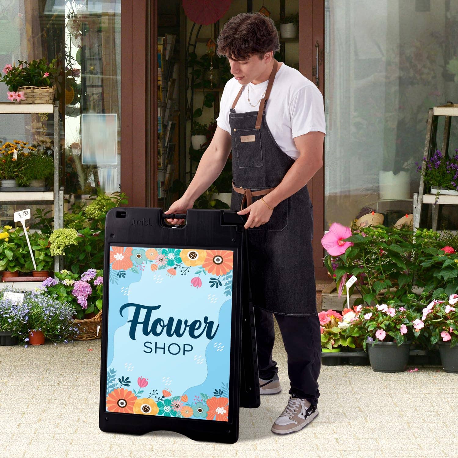 Jumbl - Wholesale Sign - A-Frame Outdoor Sandwich Signboard 28x22" with PVC Cover8