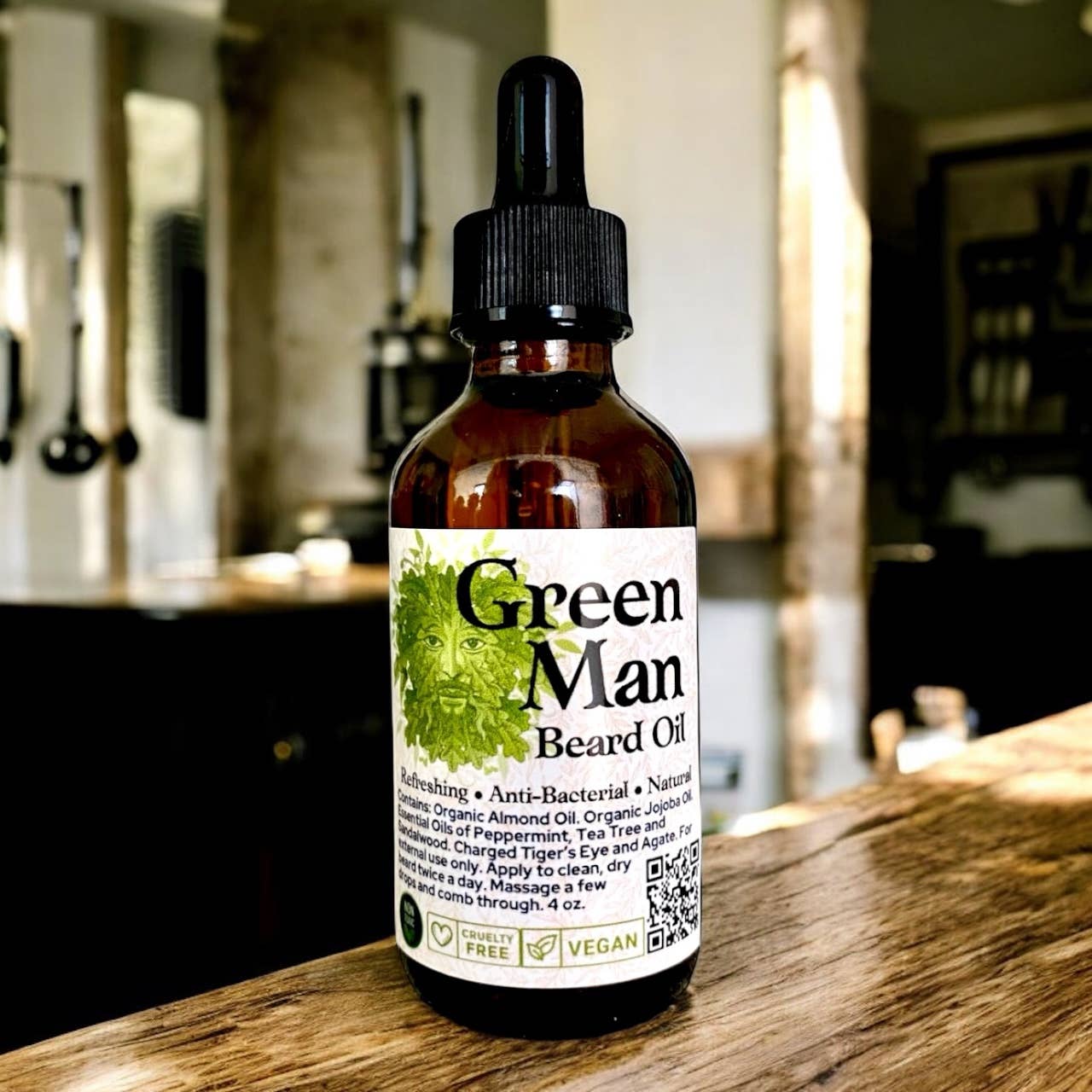 Raven’s Hearth – wholesale Beard styling product – Green Man Beard Oil | Spruce & Musk | Hydrating | Dad Gift1
