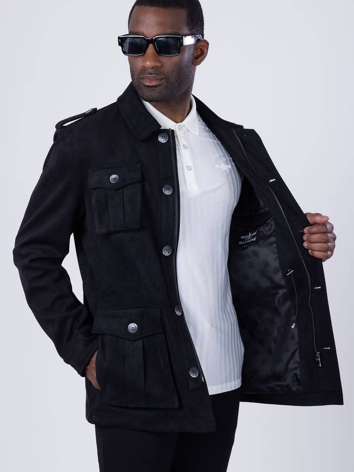 BARABAS - Venta al por mayor Chaqueta - Hombre - Chaqueta bomber de invierno de terciopelo con 4 bolsillos para hombre 4BH86