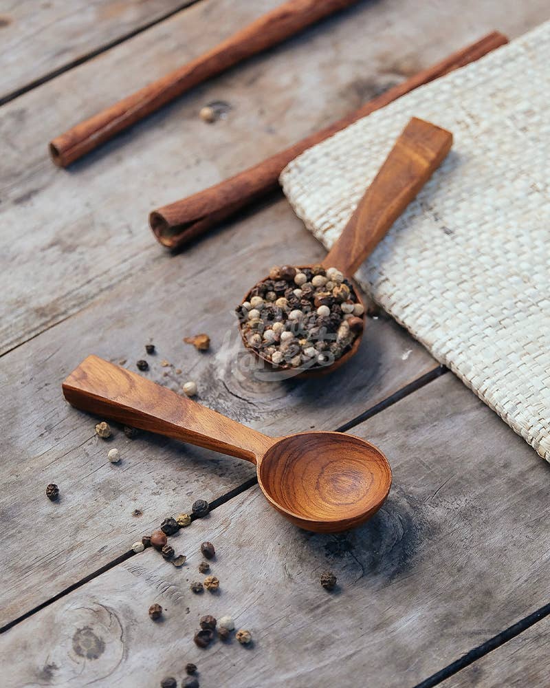 Bali Harvest - Wholesale Serving utensil - Teak Wooden Spoon - Coffee Tea Sugar Spice Ice Cream Spoon3