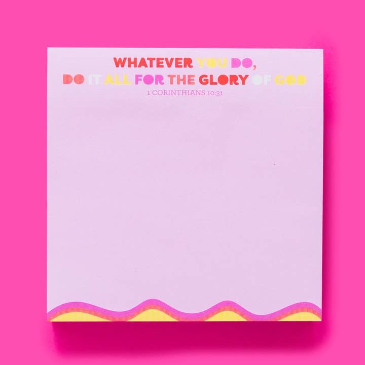 Bloc de notas adhesivas - Versículo de la Biblia - 300 hojas para venta al por mayor de Taylor Elliott Designs