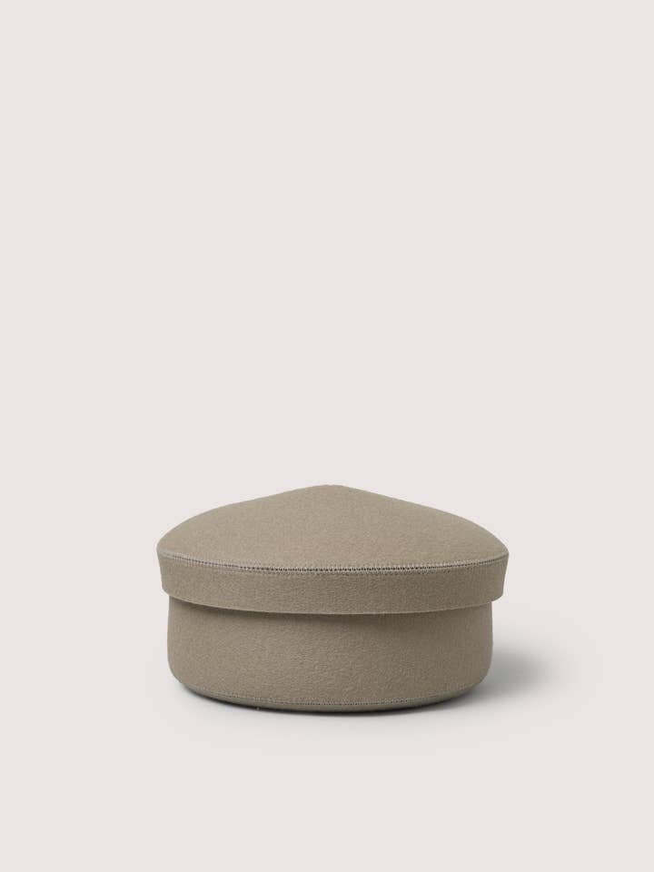 Merino Wool Medium Bin w/ Lid - Clay for wholesale by Graf Lantz