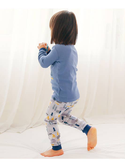 Dark Blue Polar Bear Long Sleeve PJs for wholesale on Faire