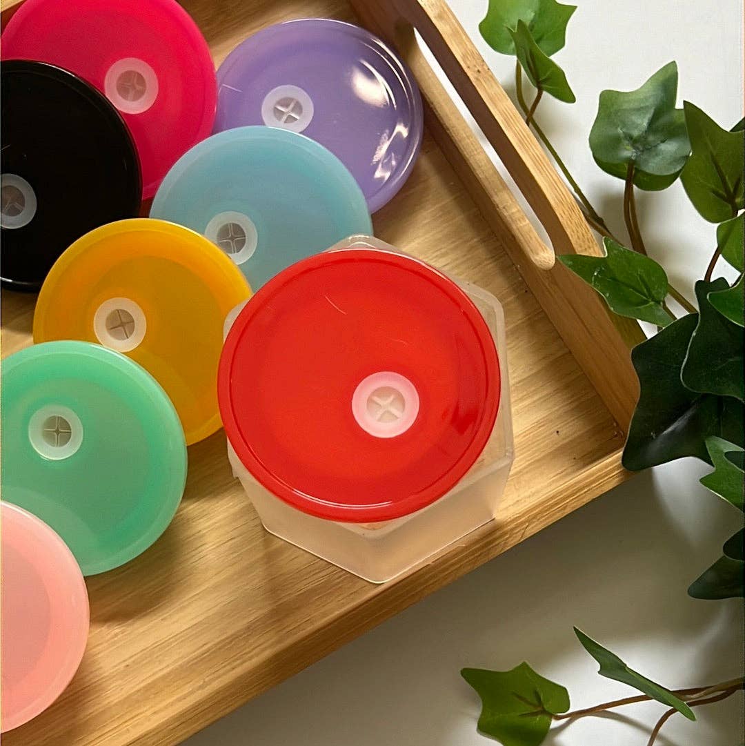 Peony Lee Art - Vendita all'ingrosso Tappo per bevande - Coperchi in Acrilico Colorato per Lattine di Vetro da 16oz2