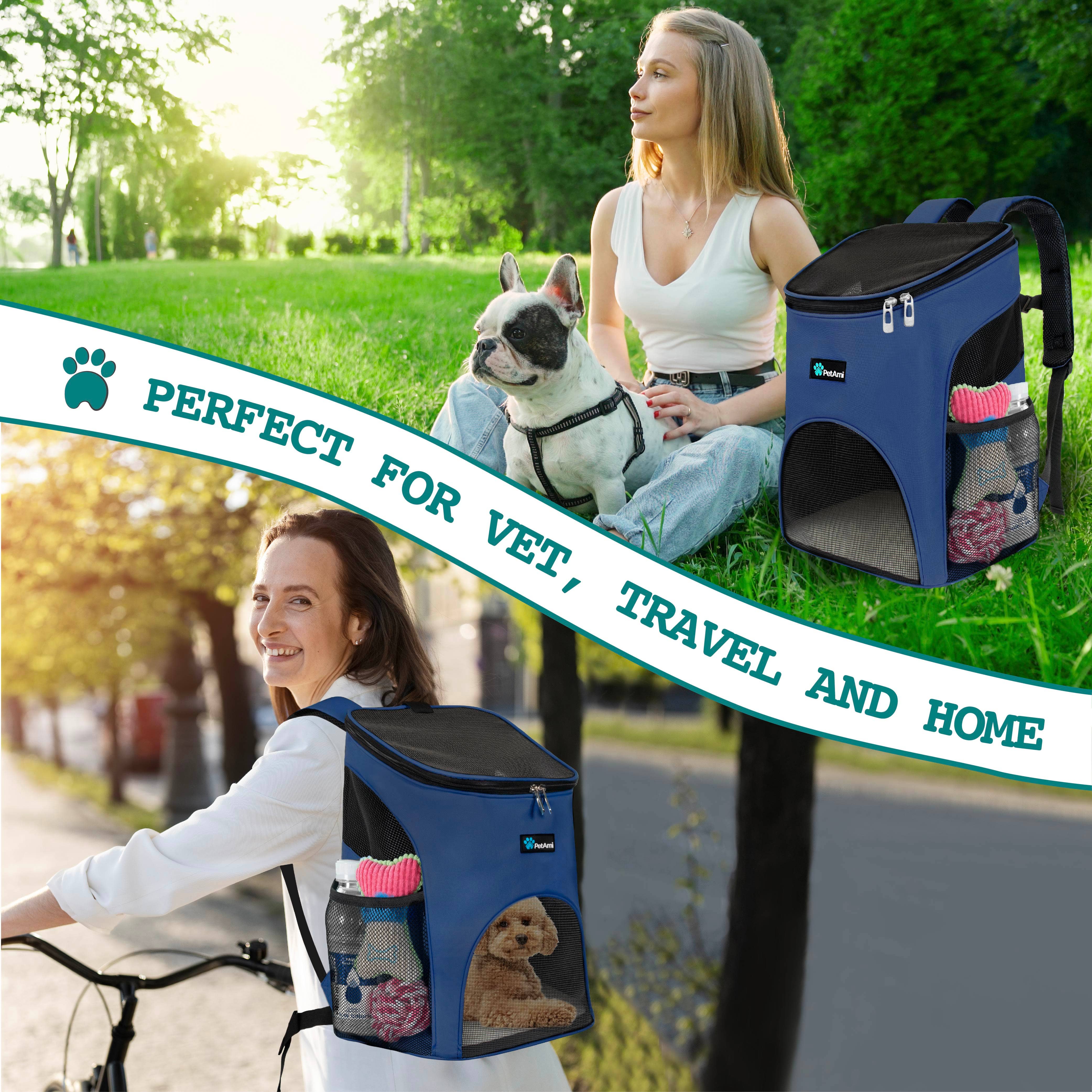 PetAmi - Vente Caisse de transport – chat et chien - Sac à dos pour animal avec entrée unique classique43