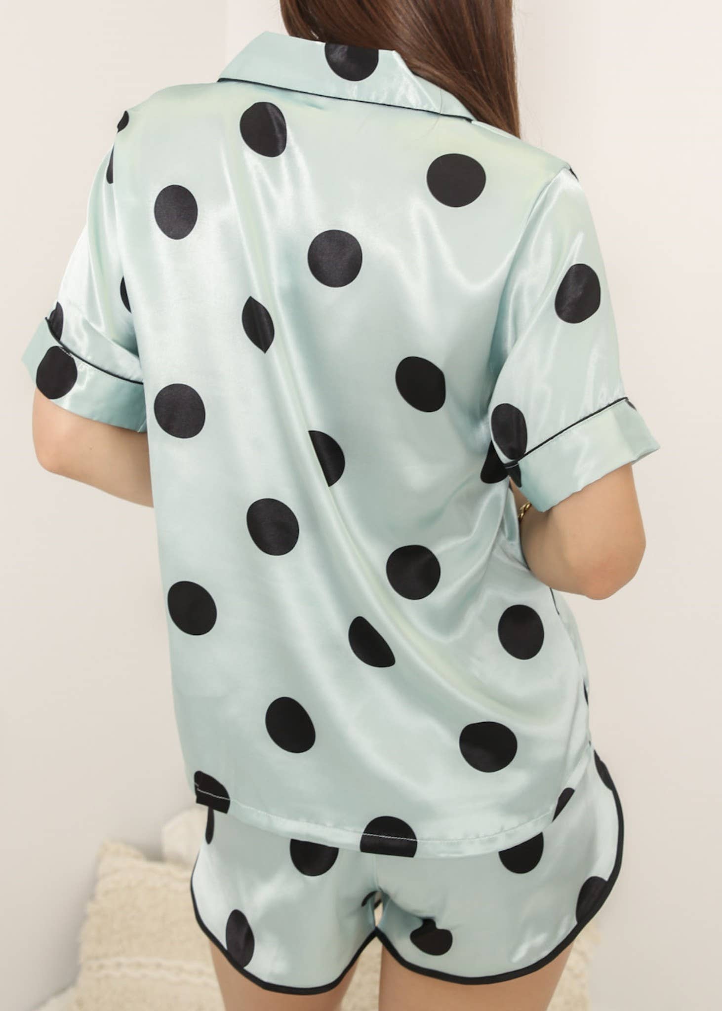 Anna Kaci Wholesale - Wholesale Sleepwear set – Women's - Multi 4 Piece Polka Dot Lounge Pajama Set8