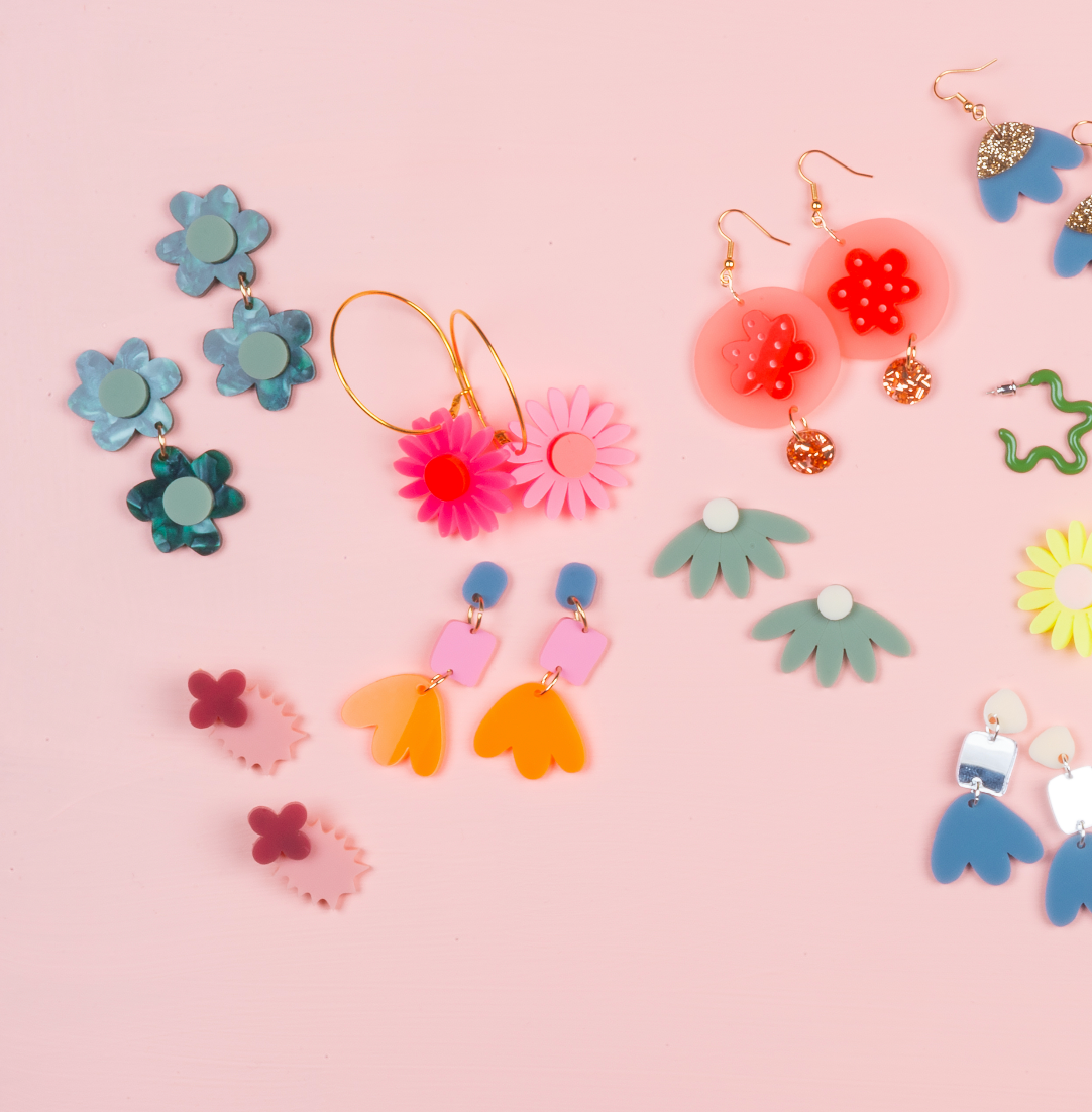 Emeldo - Wholesale Dangle Earrings - Jenna Earrings // Blue, Pink, Neon Orange4