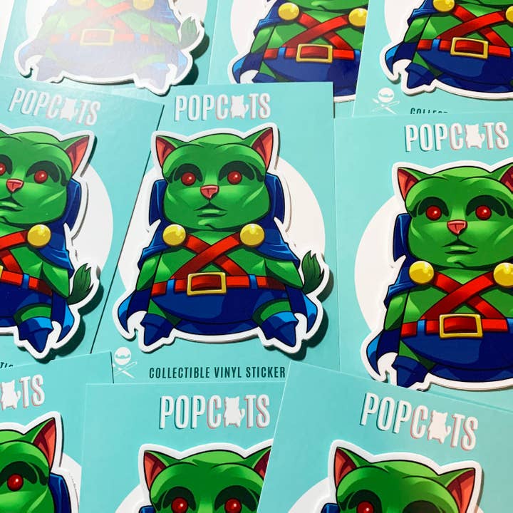 Martian Manhunter - PopCat Vinyl Sticker for wholesale by The Ninjabot