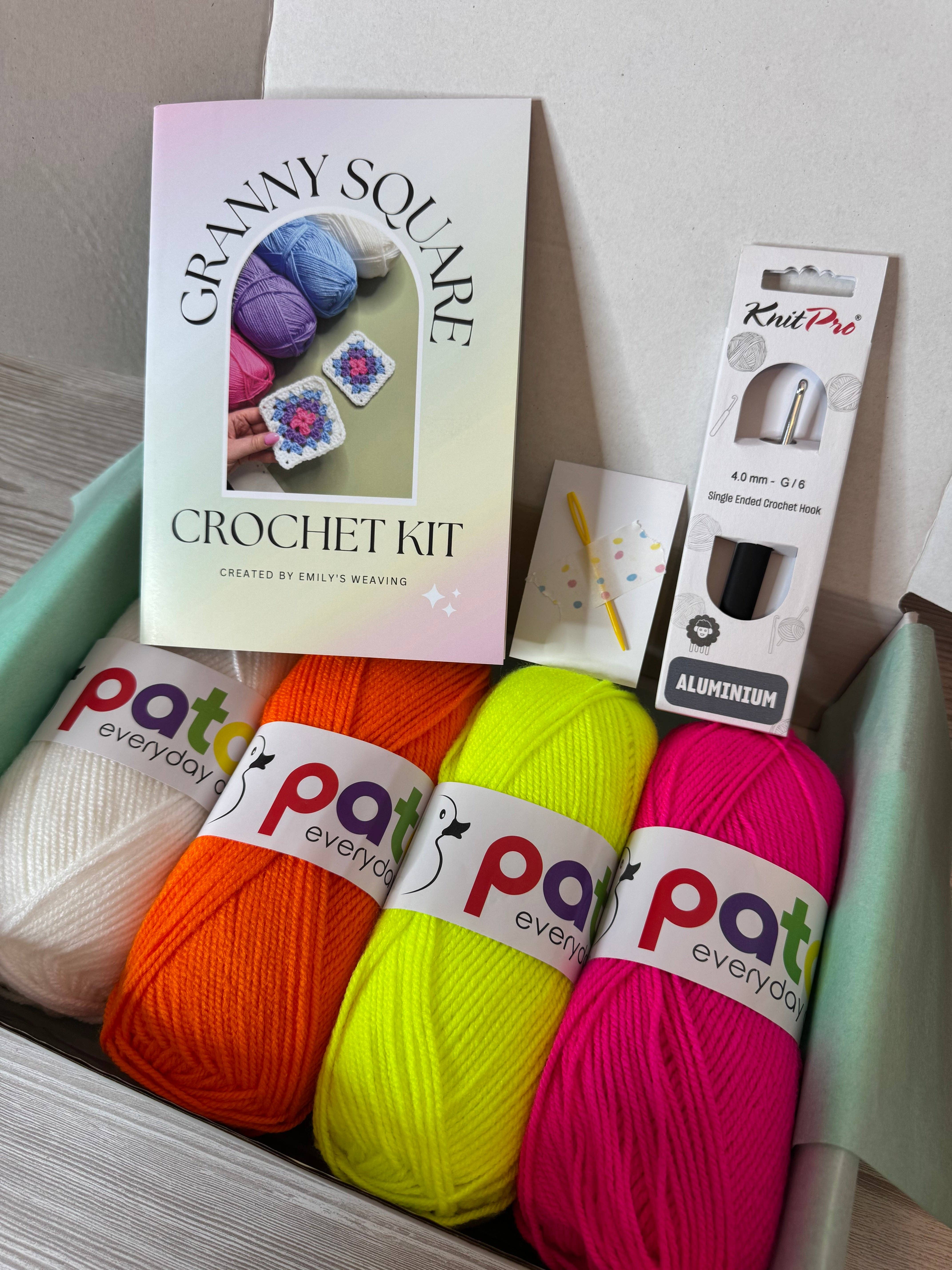 Emily's Weaving - Wholesale DIY Craft Kit - DIY Crochet Granny Square Craft Kit0