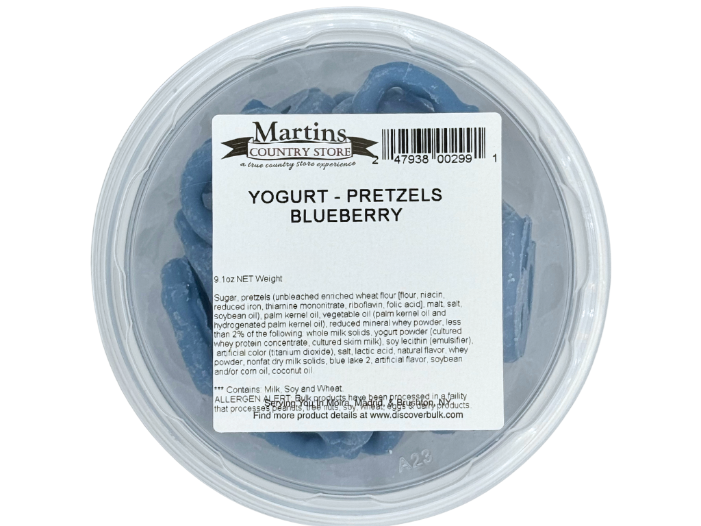 Martin's Country Store LLC - Wholesale Pretzels - BLUEBERRY YOGURT PRETZELS 9.1oz3