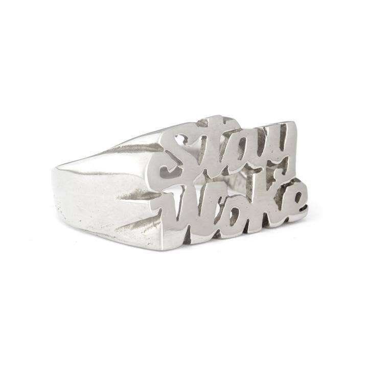 Stay Woke Ring for wholesale by SNASH JEWELRY