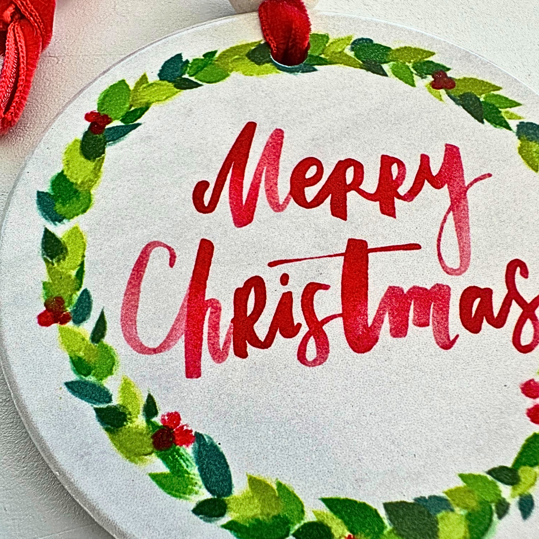 So Thoughtful Gifts – Großhandel Verzierung – Weihnachtsschmuck - Frohe Weihnachten | Keramisches Ornament1