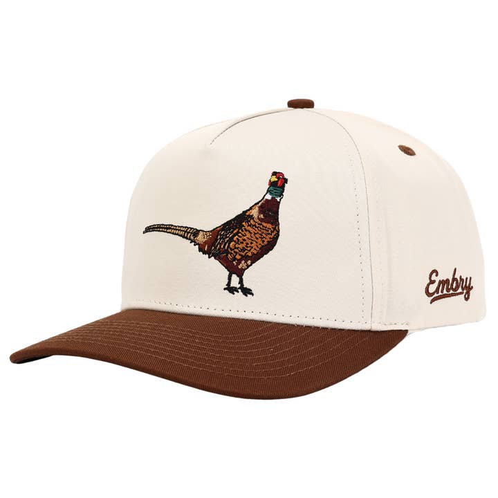 Embry Outdoors - Wholesale Trucker Hat - Unisex - Cream/Brown - Pheasant