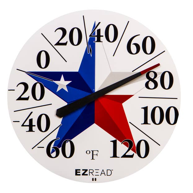 12.5" Dial Thermometer - Texas Star for wholesale by Headwind Consumer Products
