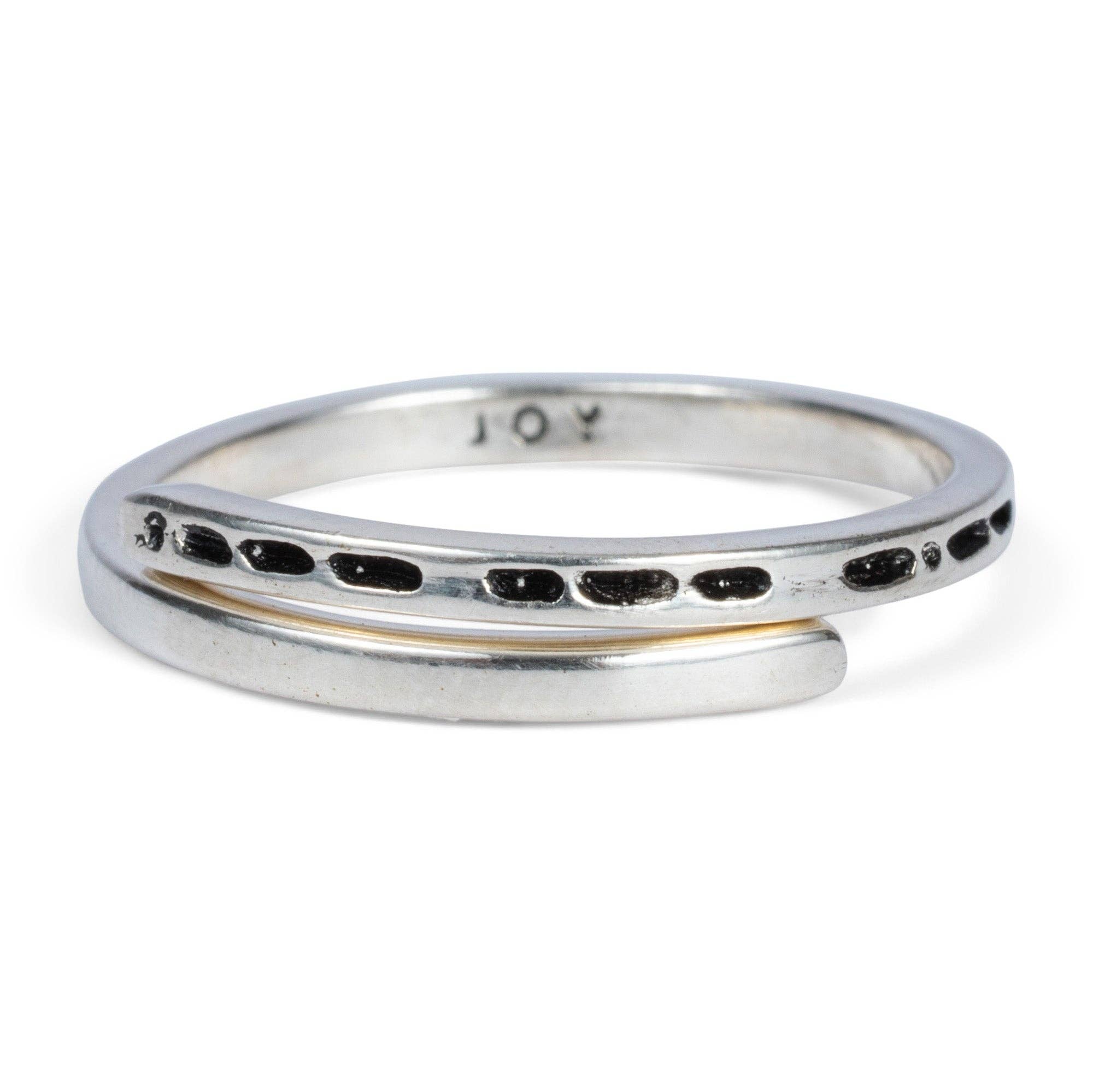 CLASSIC GOLD Morse Code Ring - Stamped | JOY for wholesale on Faire2