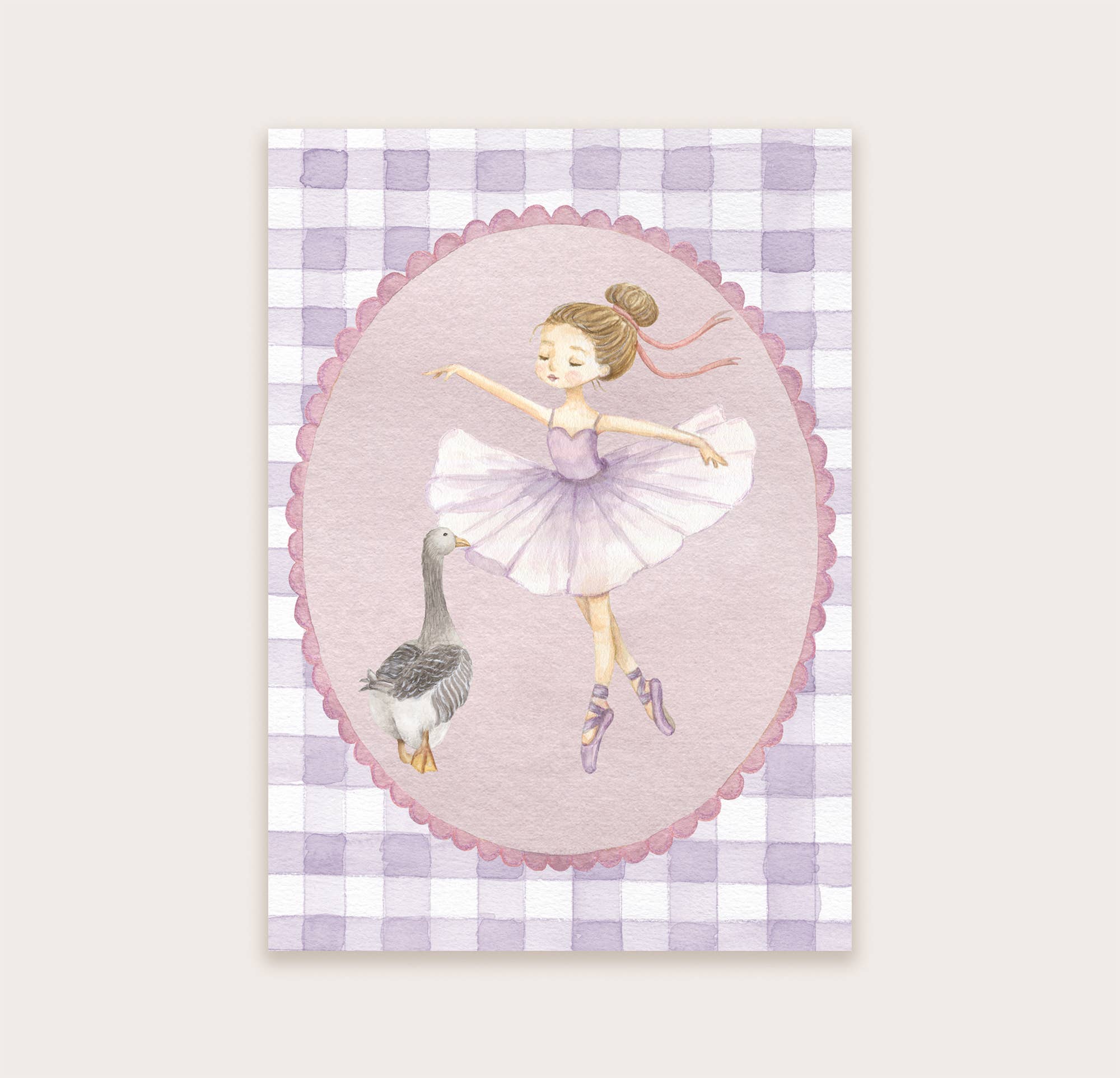 Appeloogje – Engroshandel Hverdagshilsen kort – Postkort ballerina2