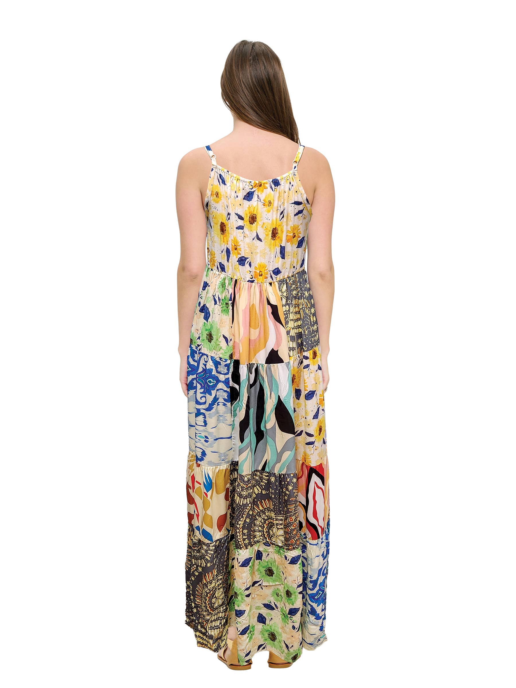 Multi Bloemen Maxi Jurk Patchwork voor groothandel op Faire2