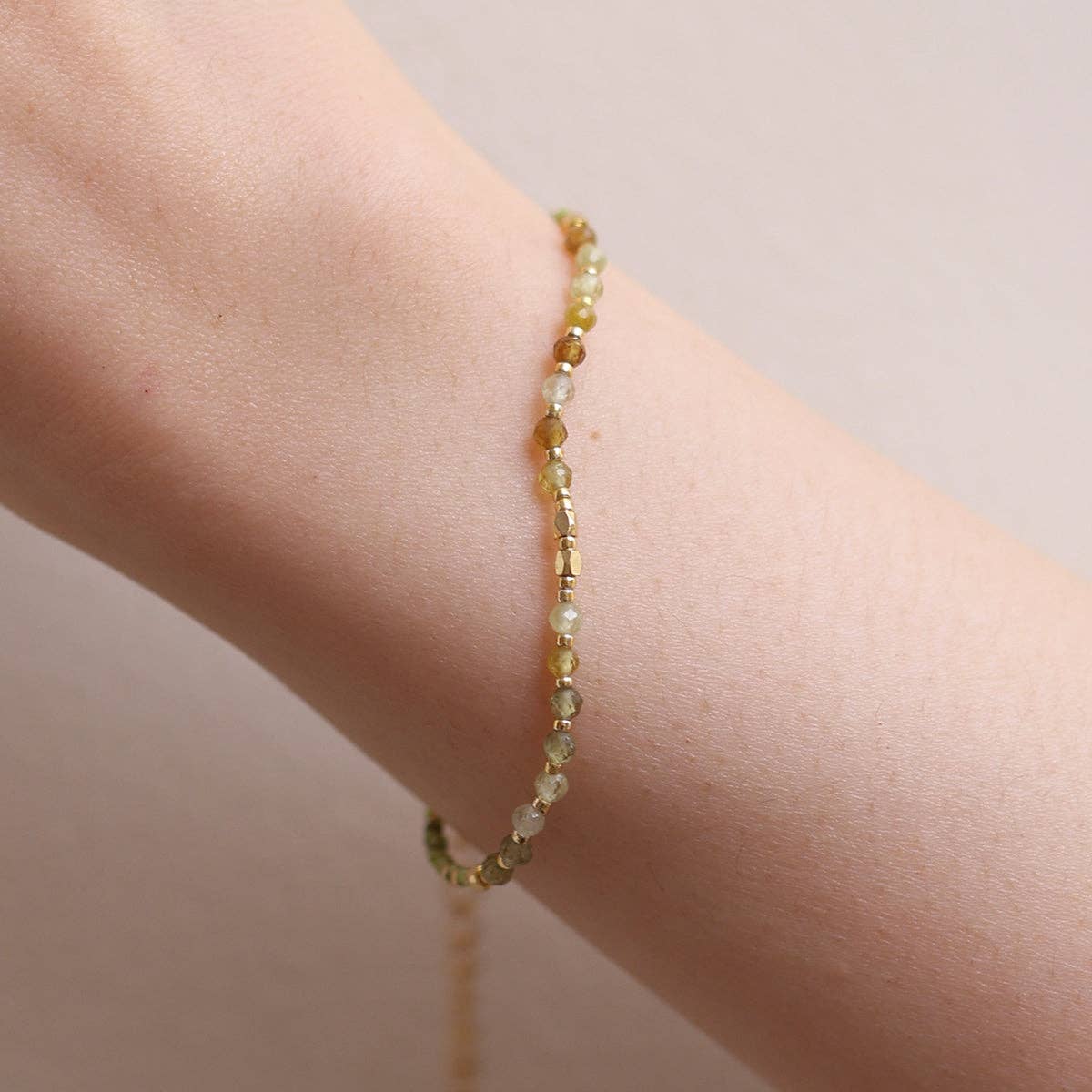 NabiLondon – wholesale Beaded bracelet – Peridot beaded bracelet0