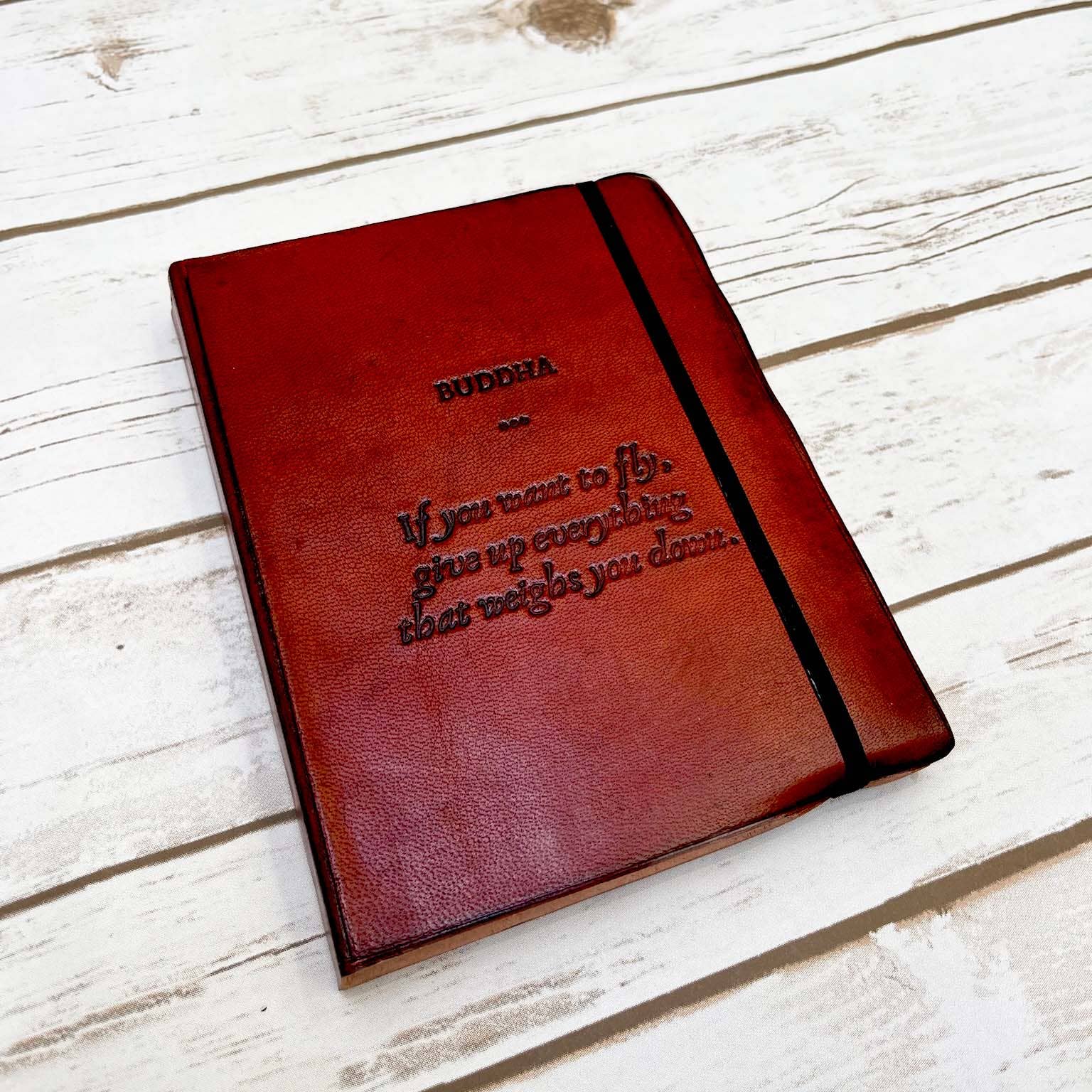 Soothi | Containers Of Creativity - Wholesale Journal/Diary - Buddha If You Want To Fly Quote Leather Journal - 8x67