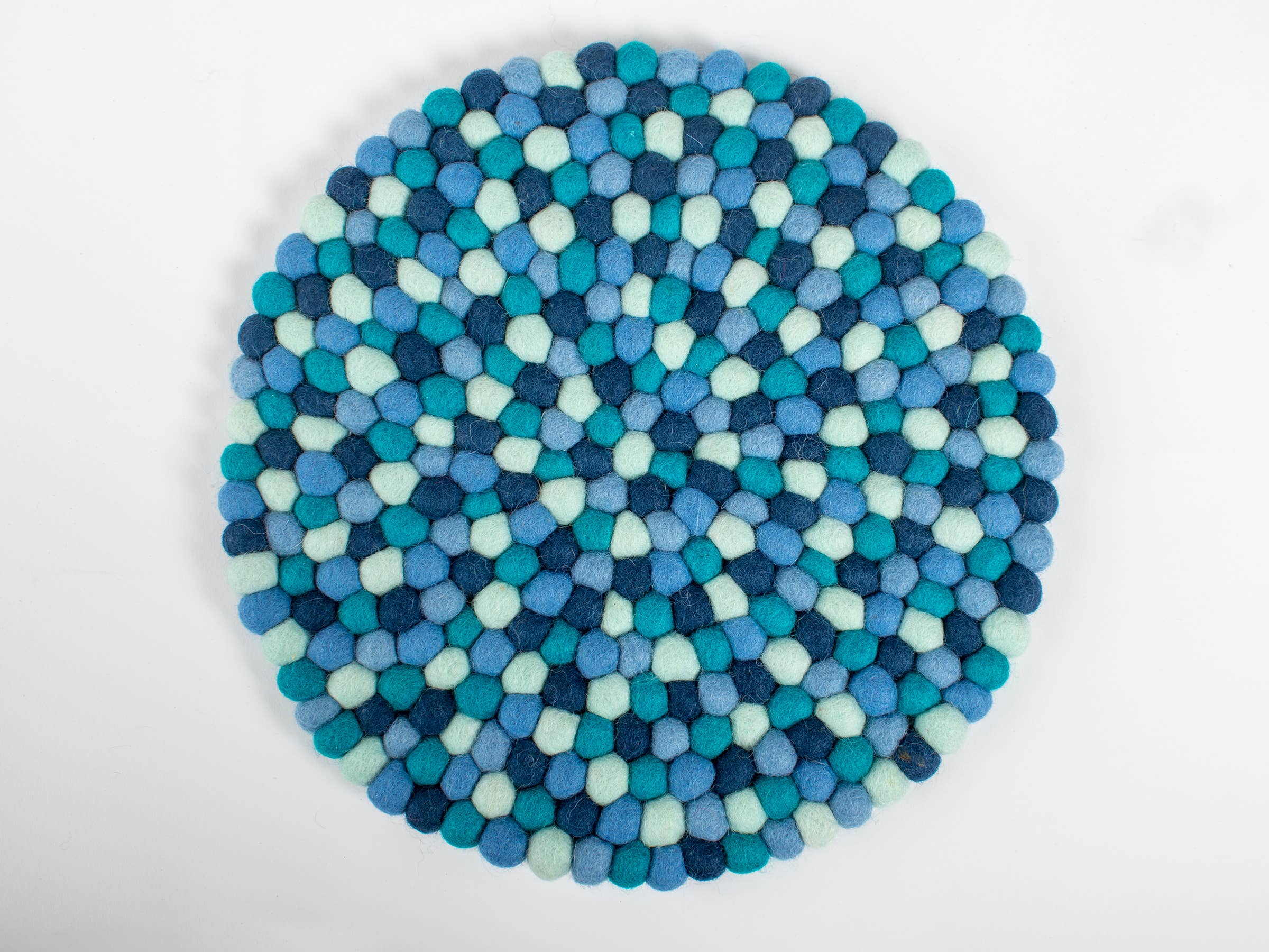 Reefelt – Base para tacho por atacado – Trivet de bola de feltro multicolorido - 9" redondo5